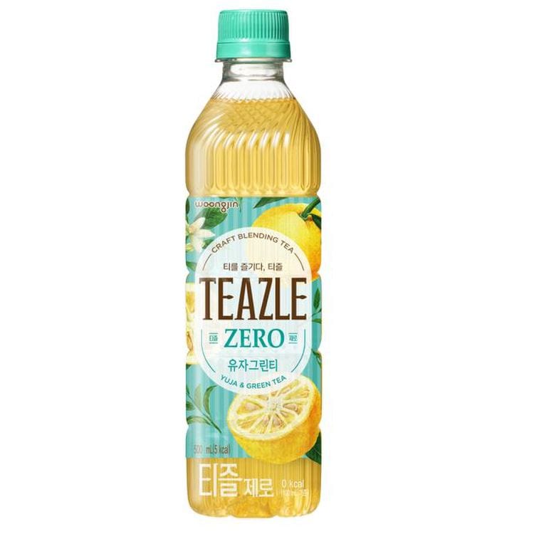 TEAZLE TE VERDE SABOR CIDRA SIN AZUCAR WOONGJIN 500ml x 20 UNIDADES