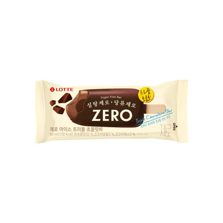 HELADO ZERO SABOR TRIPLE CHOCOLATE LOTTE 80g x 24 UNIDADES