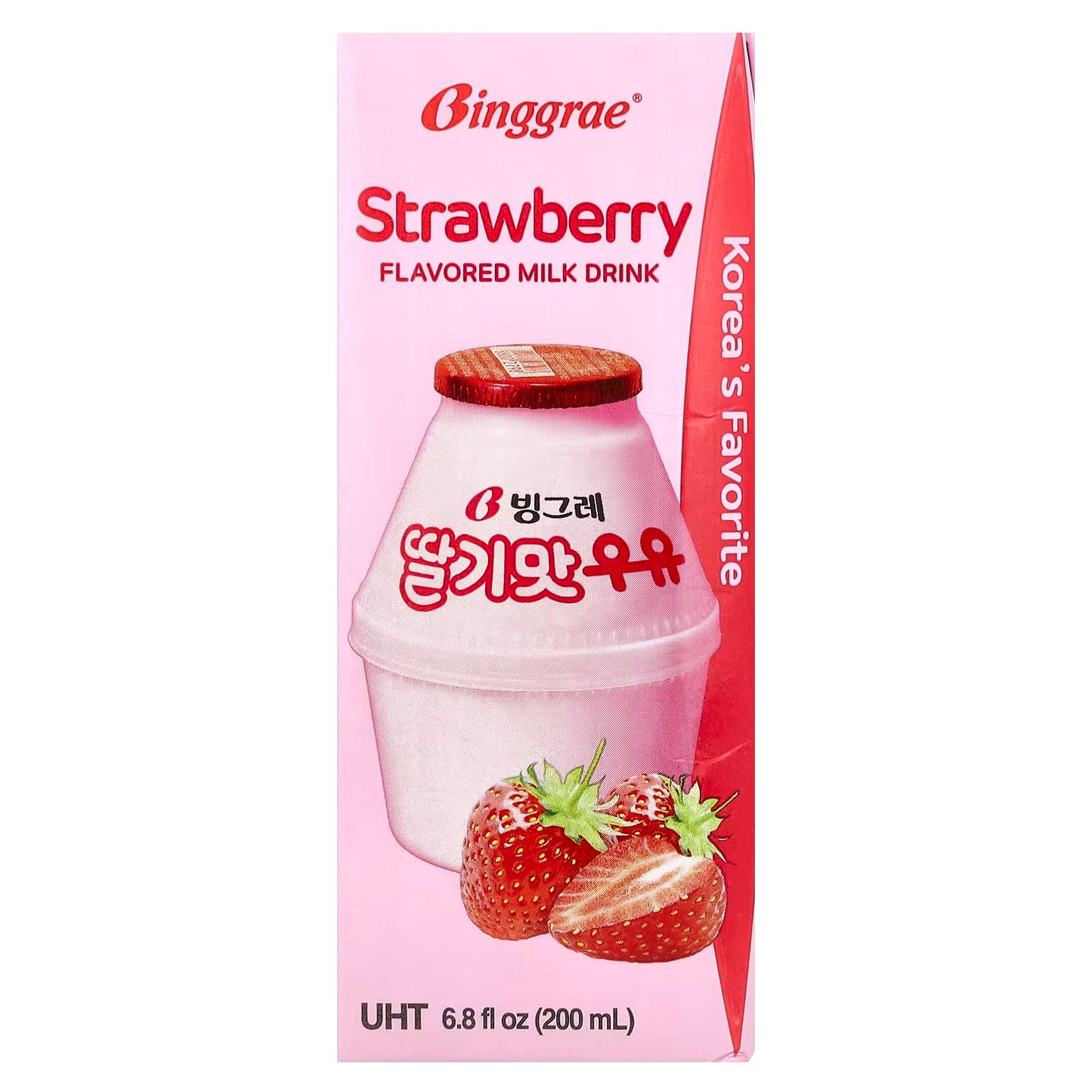 LECHE SABOR FRUTILLA BINGGRAE 200ml x 24 UNIDADES