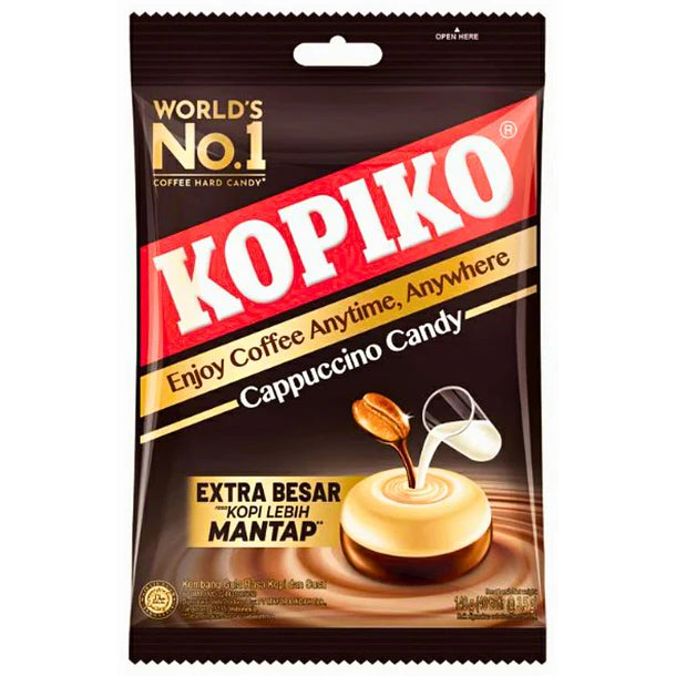DULCES DURO DE CAFÉ SABOR CAPPUCCINO KOPIKO 175g x 24 UNIDADES