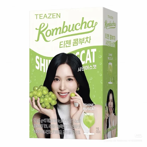 TWICE KOMBUCHA UVA VERDE TEAZEN 50g x 12 UNIDADES