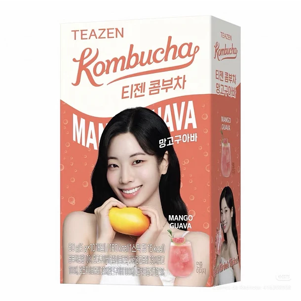 TWICE KOMBUCHA MANGO GUAVA TEAZEN 50g x 12 UNIDADES