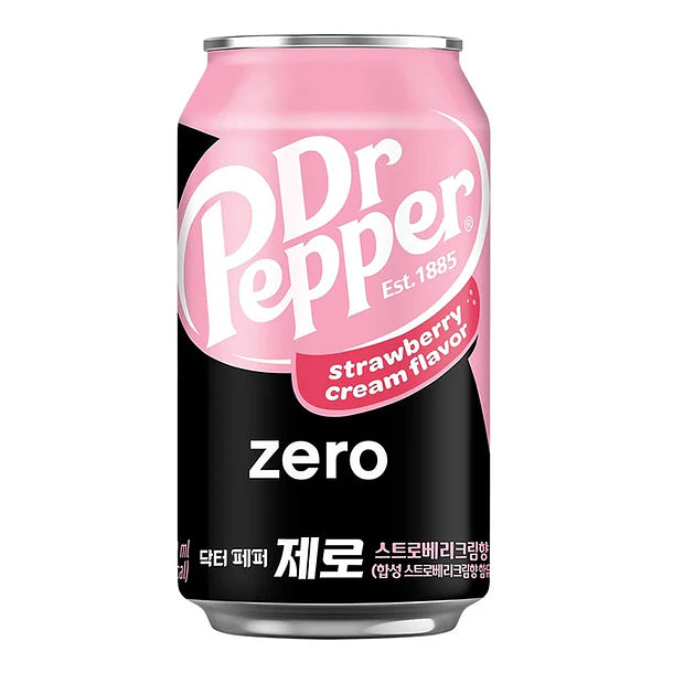 BEBIDA DR. PEPPER FRUTILLA Y CREMA ZERO 350ml x 24 UNIDADES