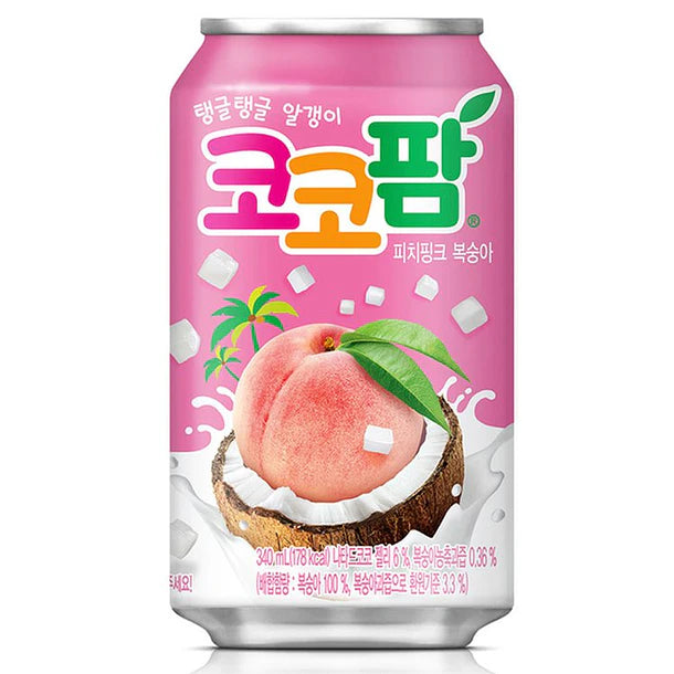 JUGO COCO PALM SABOR DURAZNO HAITAI 340ml x 24 UNIDADES