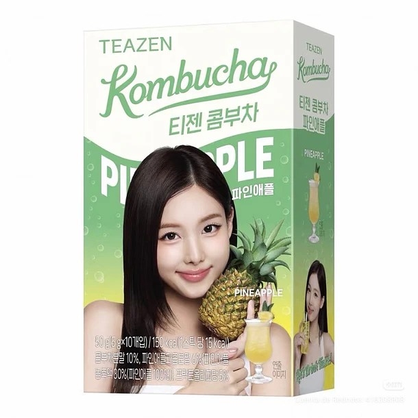 TWICE KOMBUCHA PIÑA TEAZEN 50g x 12 UNIDADES