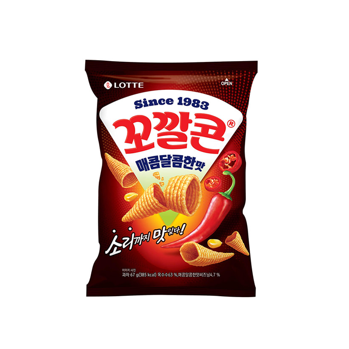 SNACK CHOCLO SABOR PICANTE DULCE LOTTE 67g x 12 UNIDADES