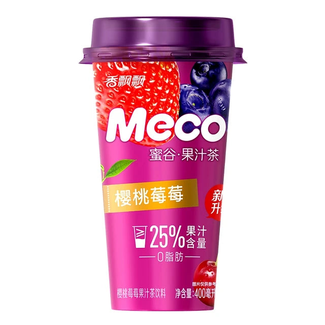 MECO TE HELADO SABOR CEREZA Y FRUTOS ROJOS 400ml x 15 UNIDADES