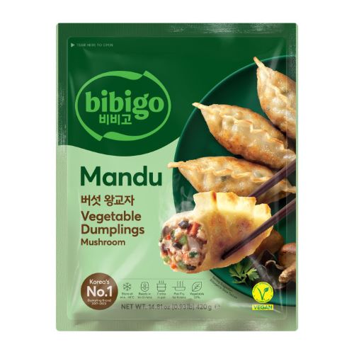 MANDU PLANTABLE VEGANO CHAMPIÑION BIBIGO 420g x 16 UNIDADES