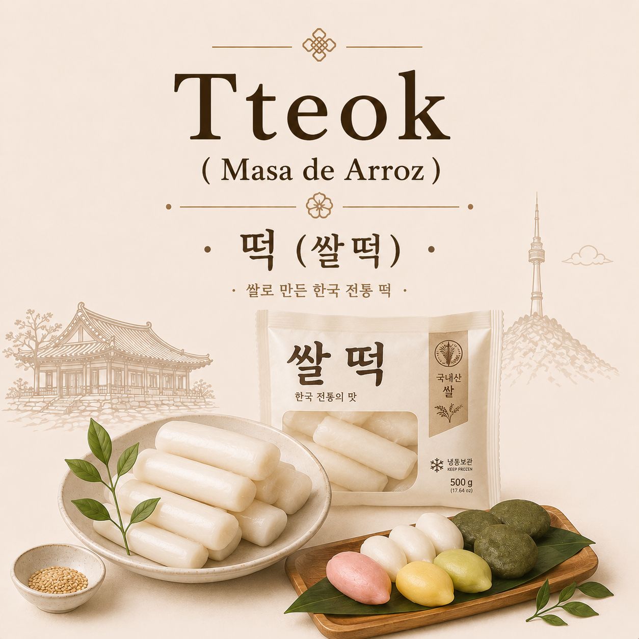 TTEOK ( MASA DE ARROZ)