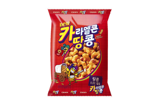 SNACK INFLADO CON MANI SABOR CARAMELO CROWN 72g x 16 UNIDADES