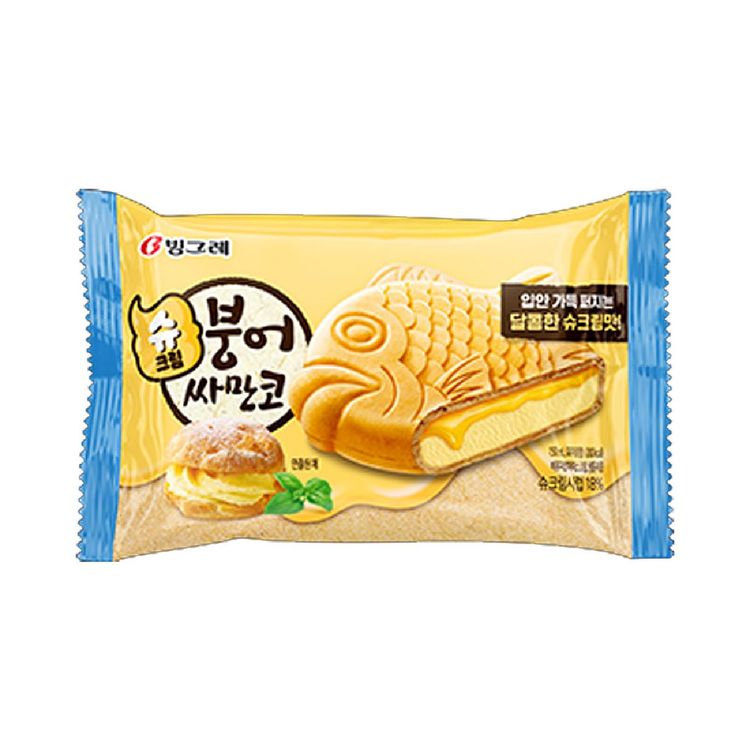 HELADO SSAMANCO SABOR CREMA PASTELERA BINGGRAE 150g x 30 UNIDADES