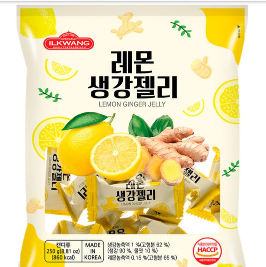 GOMITAS JENGIBRE LIMON JELLY ILKWANG 250g X 10 UNIDADES