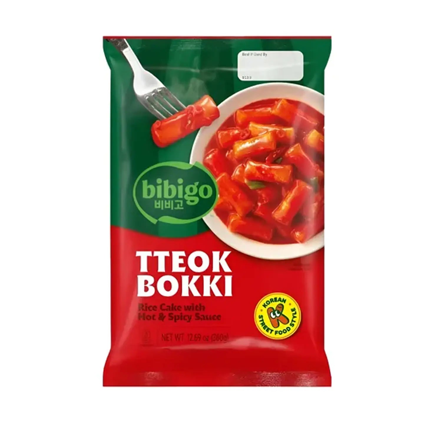 TTEOKBOKI SABOR PICANTE BIBIGO 30g X 12 UNIDADES
