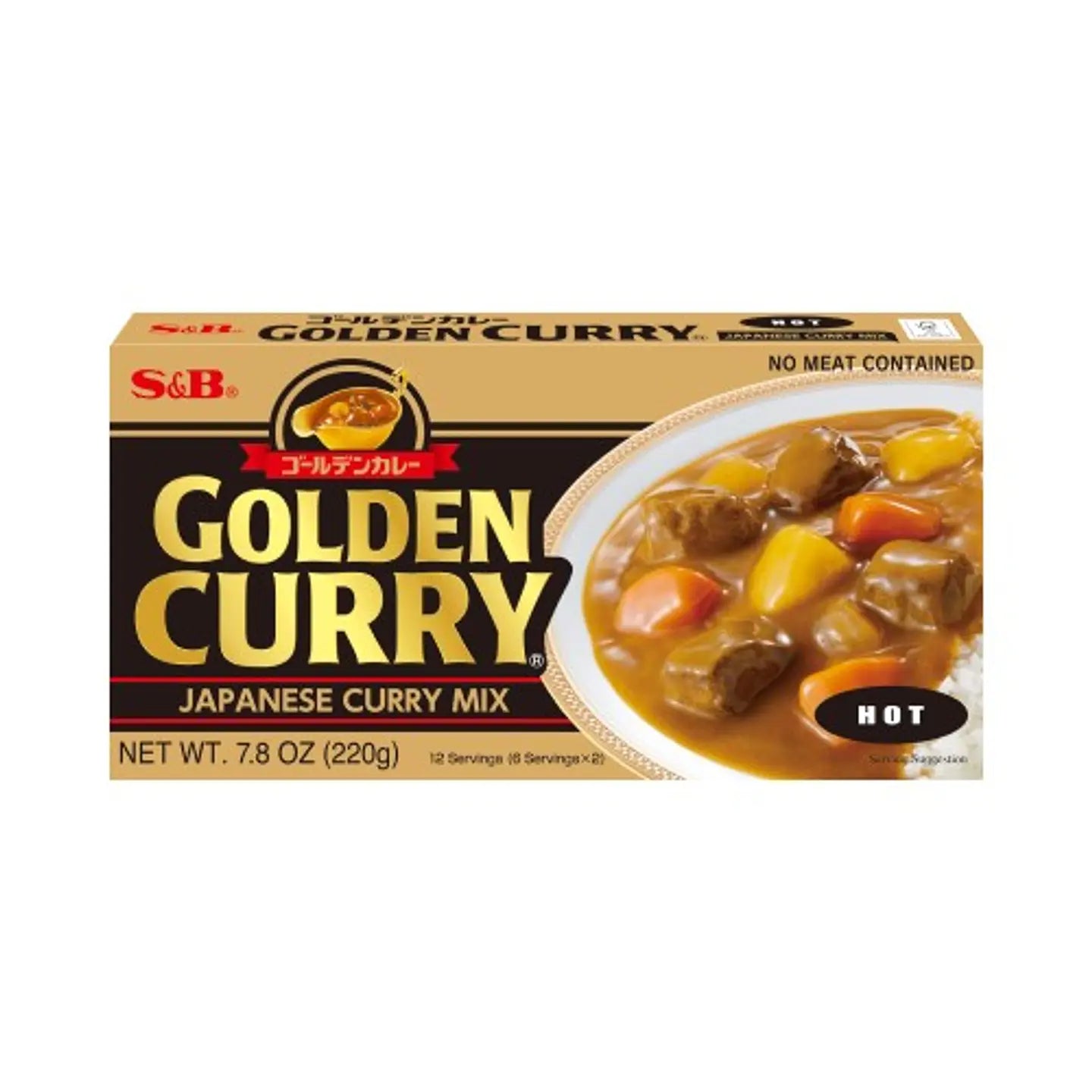 GOLDEN CURRY PICANTE S&B 220g X 60 UNIDADES