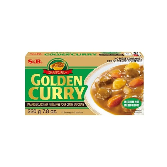 GOLDEN CURRY MEDIO PICANTE S&B 220g X 60 UNIDADES