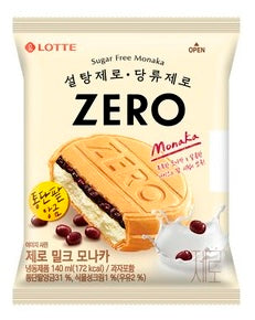 HELADO MONAKA ZERO SABOR POROTO ROJO DULCE LOTTE 140g x 24 UNIDADES