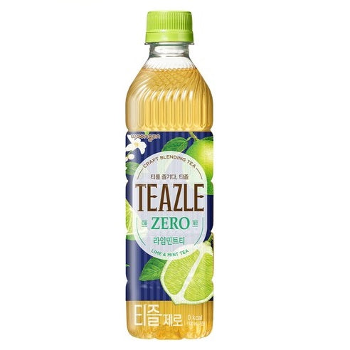 TEAZLE TE MENTA SABOR LIMA SIN AZUCAR WOONGJIN 500ml x 20 UNIDADES