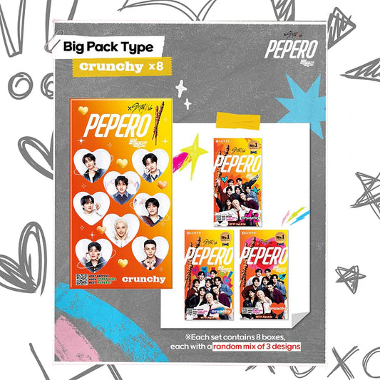 PEPERO STRAYKIDS CRUNCHYCAJA GRANDE 256g X 6 UNIDADES