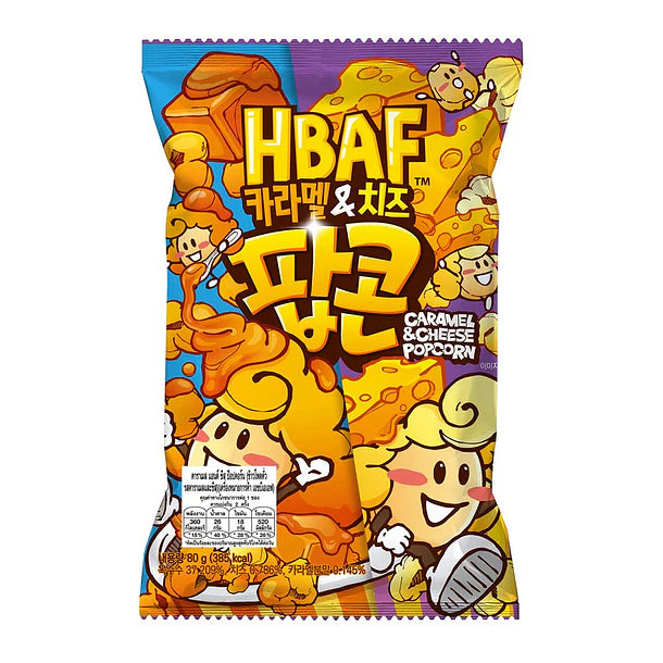 POPCORN CARAMELO QUESO HBAF 80G x 12 UNIDAD