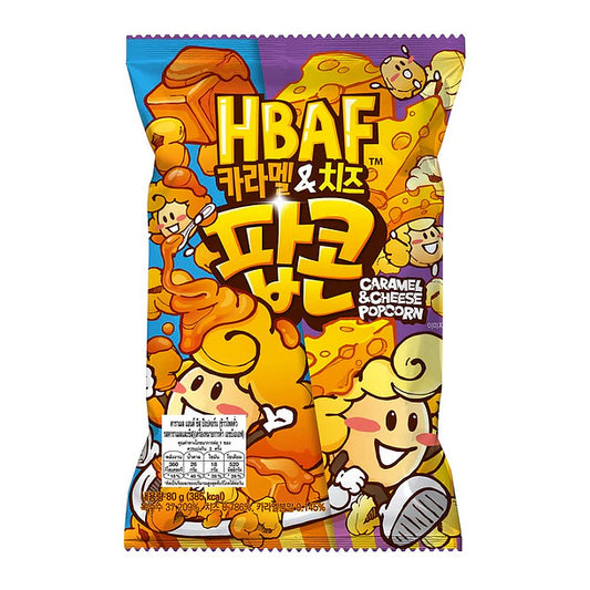 POPCORN CARAMELO QUESO HBAF 80G x 12 UNIDAD