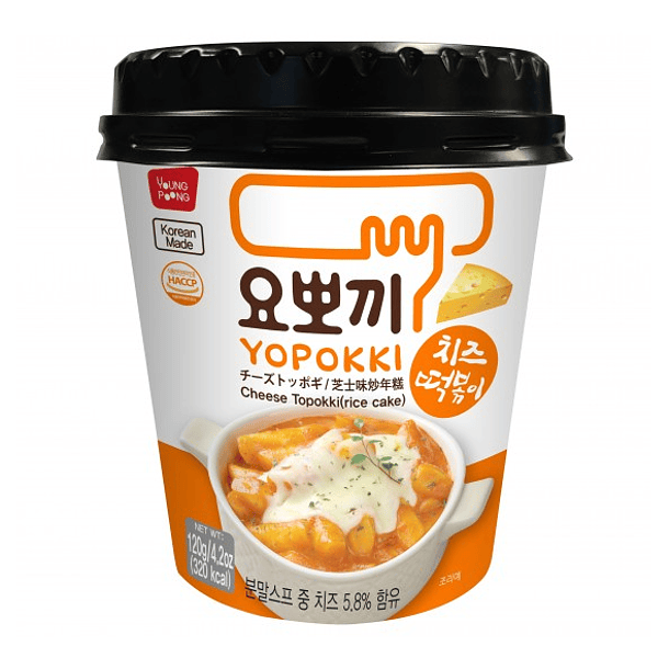 YOPOKKI SABOR QUESO YOUNG POONG 120g X 30 UNIDADES