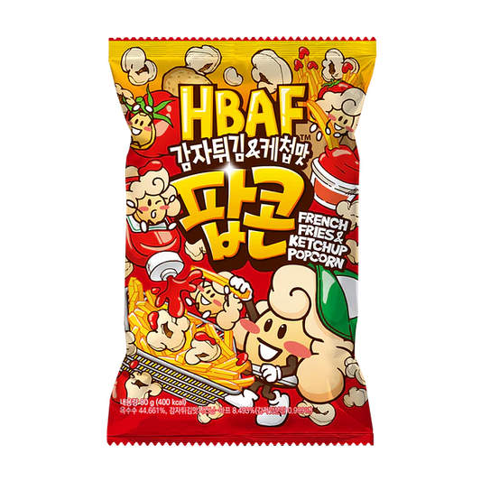 POPCORN SABOR PAPASFRITA CON KETCHUP HBAF 80g x 12 UNIDADES