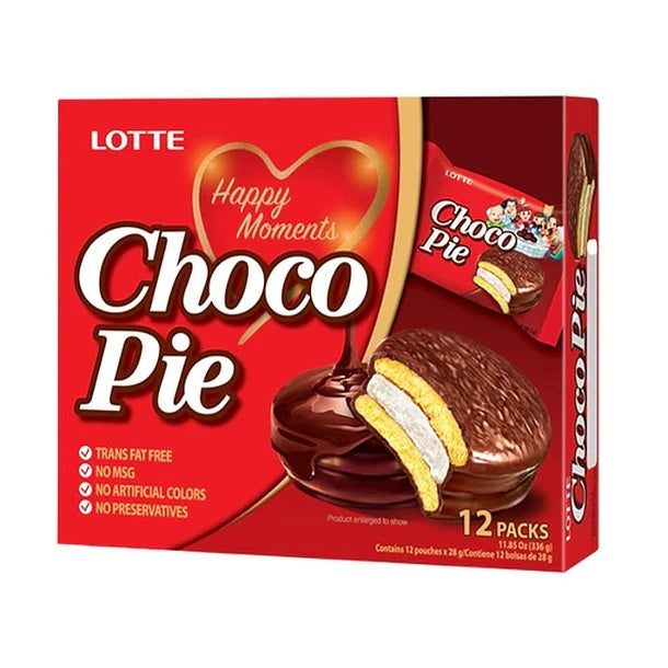 CHOCO PIE ORIGINAL LOTTE 336g x 8 UNIDADES