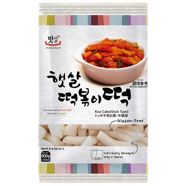 TTEOKBOKKI TTEOK MASA DE ARROZ MATAMUN 600g X 12 UNIDADES