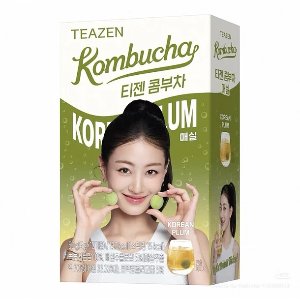TWICE KOMBUCHA CIRUELA VERDE TEAZEN 50g x 12 UNIDADES