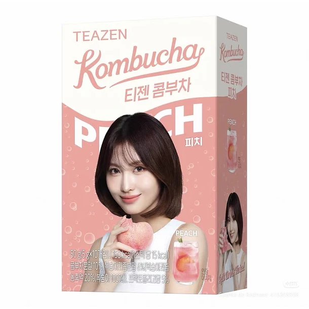TWICE KOMBUCHA DURAZNO TEAZEN 50g x 12 UNIDADES