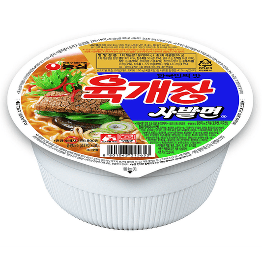YUK KE JANG RAMYEON VASO CHICO NONGSHIM 86g x 24 UNIDADES