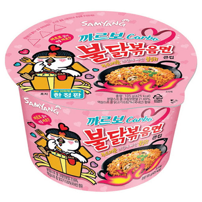 BULDAK RAMYEON SABOR CARBONARA VASO GRANDE SAMYANG 105g x 16 UNIDADES