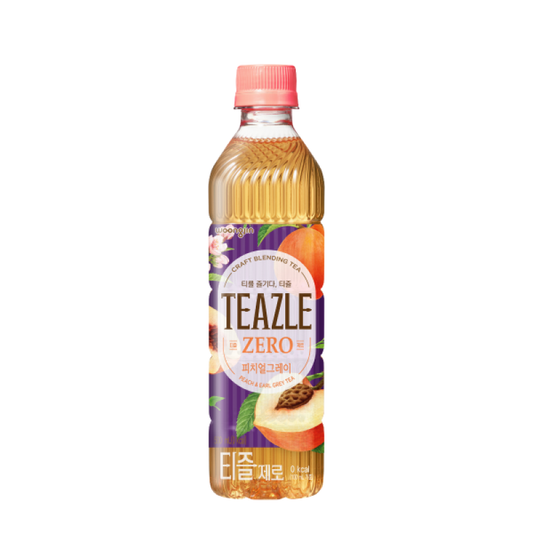 TEAZLE TE EARL GREY SABOR DURAZNO SIN AZUCAR WOONGJIN 500ml x 20 UNIDADES