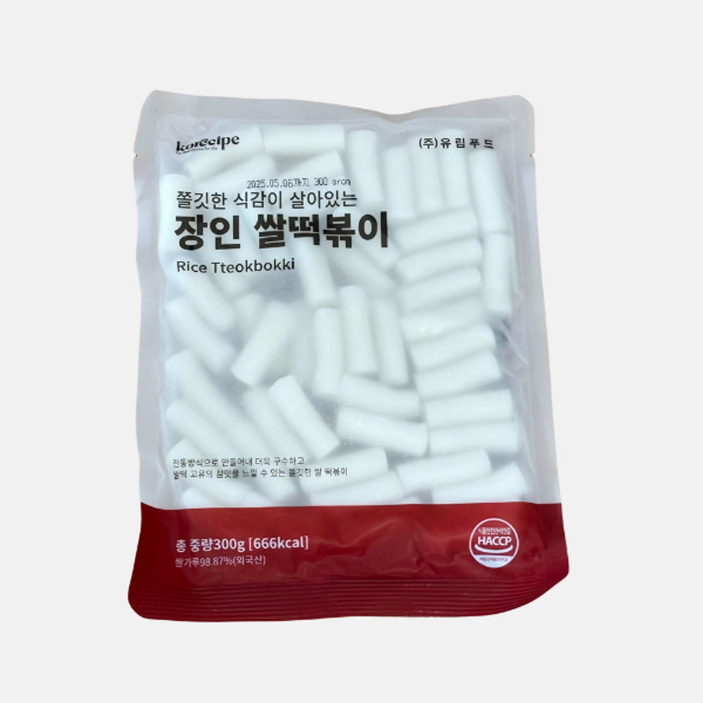 TTEOKBOKKI TTEOK MASA DE ARROZ KORECIPE 300g X 24 UNIDADES