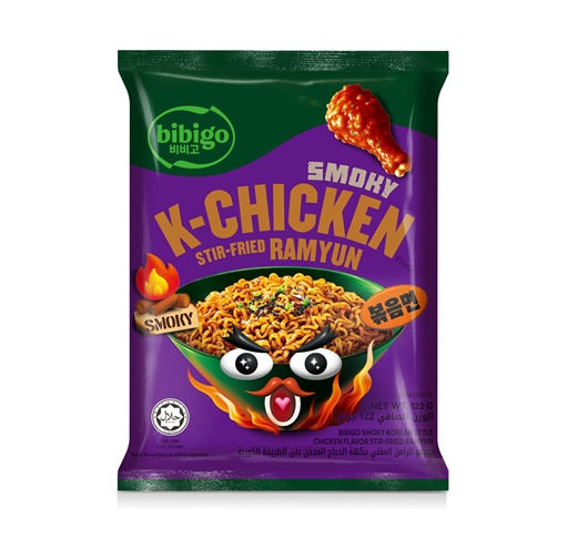 RAMYEOM STIR-FRY SABOR POLLO (SMOKY) BIBIGO 122g X 48 UNIDADES
