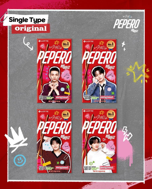 PEPERO ORIGINAL STRAYKIDS LOTTE 47g x 40 UNIDADES
