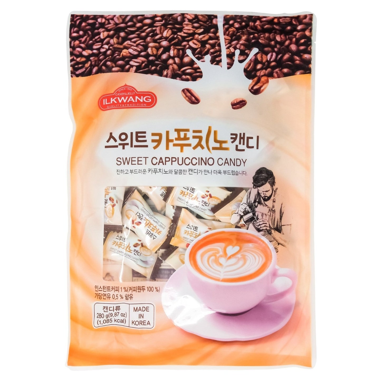 DULCES SABOR CAPPUCHINO ILKWANG 280g X 10 UNIDADES