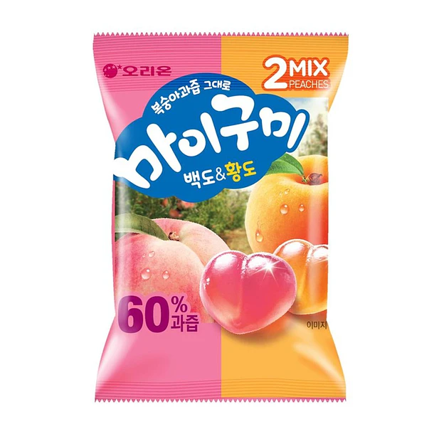 GOMITAS MYGUMMY SABOR DURAZNO MIX ORION 66g x 40 UNIDADES