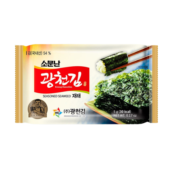 ALGA SAZONADA SNACK SABOR ORIGINAL KWANGCHEON 5g x 3 UNIDADES x 24 PAQUETES