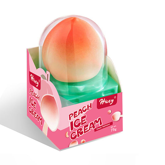 HELADO DE DURAZNO FORMA FRUTA HICEY 75g X 12 UNIDADES