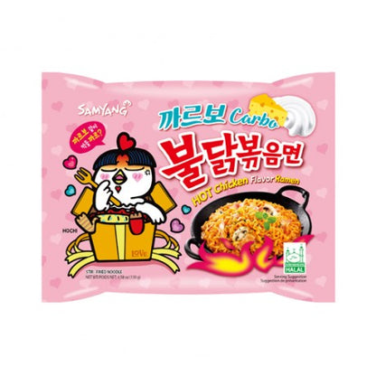 BULDAK RAMYEON SABOR CARBONARA BOLSA SAMYANG 130g x 32 UNIDADES