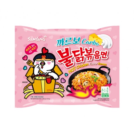 BULDAK RAMYEON SABOR CARBONARA BOLSA SAMYANG 130g x 32 UNIDADES