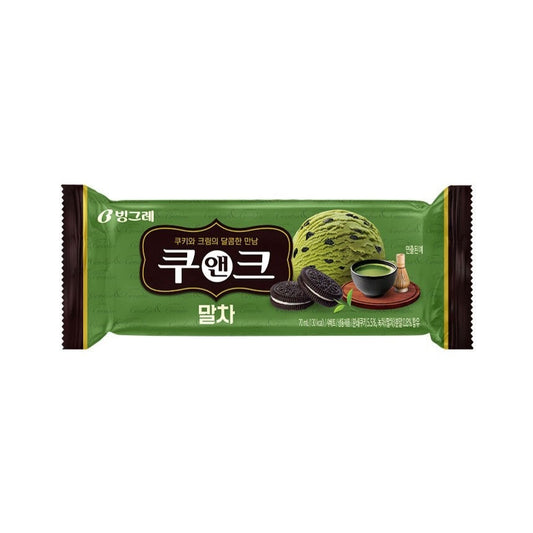 HELADO COOKIE AND CREAM SABOR MATCHA BINGGRAE 70ml X 40 UNIDADES