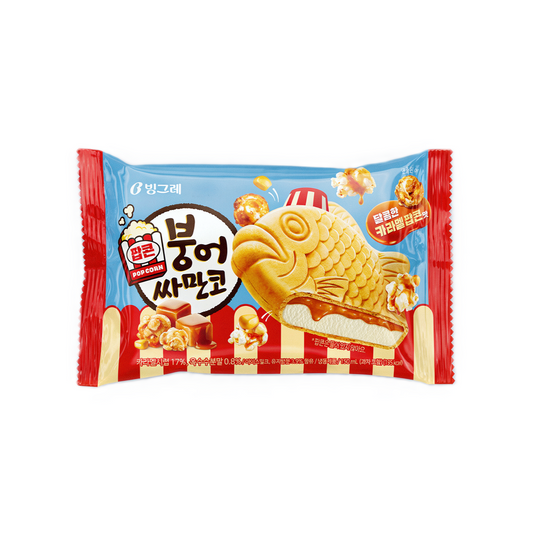 HELADO SSAMANCO SABOR CARAMELO POPCORN BINGGRAE 150ml X 30 UNIDADES