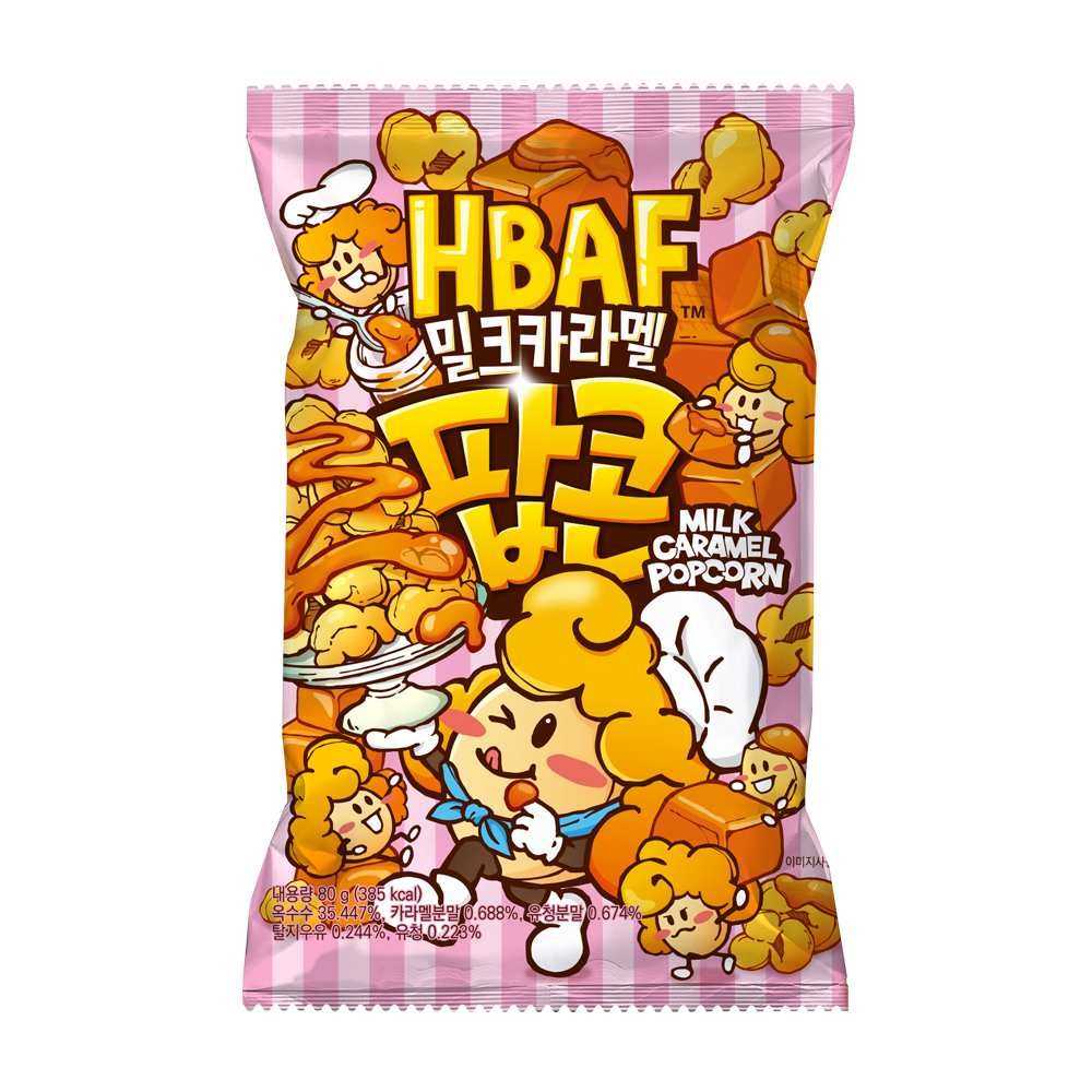 POPCORN SABOR CARAMELO HBAF 80g x 12 UNIDAD