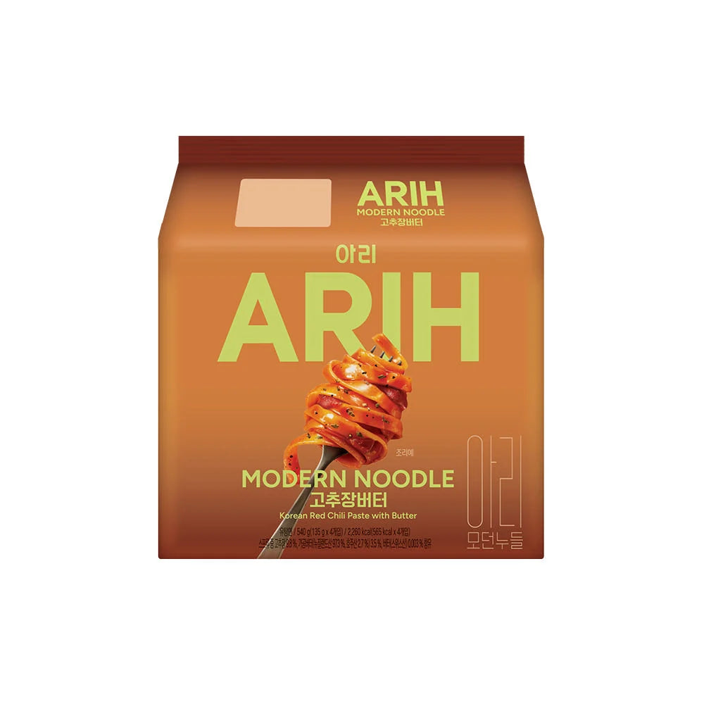 [PRE-VENTA] ARIH RAMYEON SABOR SALSA DE AJI GOCHUJANG Y MANTEQUILLA BOLSA PALDO 135g X 16 UNIDADES