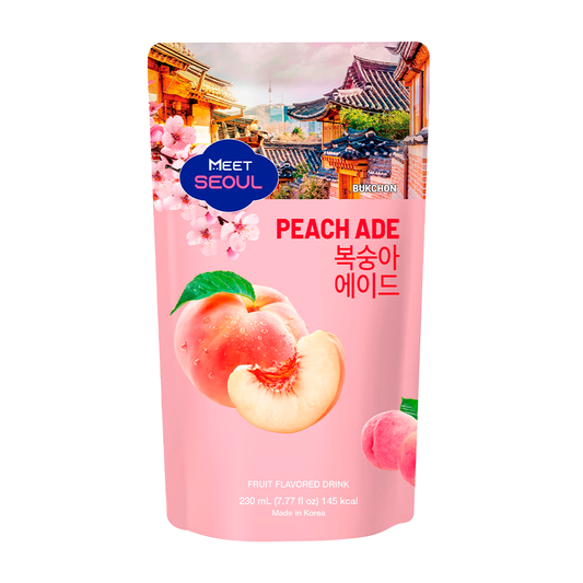 POUCH SABOR DURAZNO ADE MEET SEOUL 230ml X 50 UNIDADES
