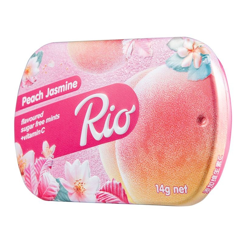 MENTAS SIN AZUCAR RIO SABOR JASMIN Y DURAZNO 14g x 12 UNIDADES