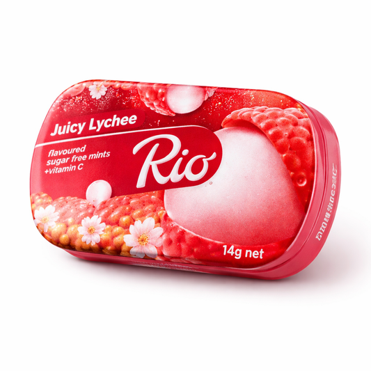 MENTAS SIN AZUCAR RIO SABOR LYCHEE 14g x 12 UNIDADES