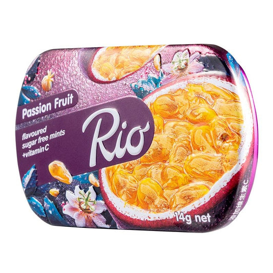 MENTAS SIN AZUCAR RIO SABOR MARACUYA 14g x 12 UNIDADES